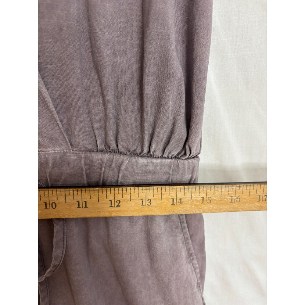 Cloth & Stone XS Wrap-Top Sleeveless Tencel Lyocell Jumpsuit Lavender Drawstring - Picture 9 of 14